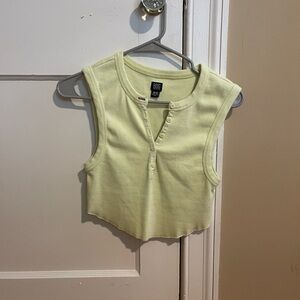 BDG green/yellow crop tank top
